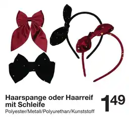 Zeeman Haarspange oder Haarreif mit Schleife Angebot
