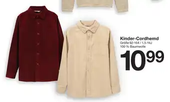 Zeeman Kinder-Cordhemd Angebot