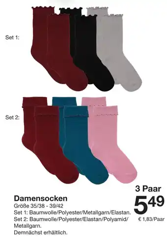 Zeeman Damensocken 3 Paar Angebot