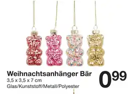 Zeeman Weihnachtsanhänger Bär Angebot