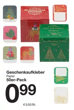 Zeeman Geschenkaufkleber Angebot