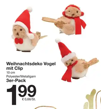 Zeeman Weihnachtsdeko Vogel mit Clip 3er-Pack Angebot