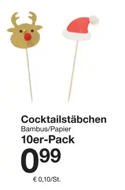 Zeeman Cocktailstäbchen 10er-Pack Angebot