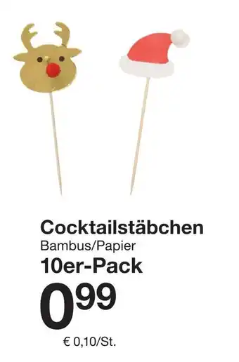 Zeeman Cocktailstäbchen 10er-Pack Angebot