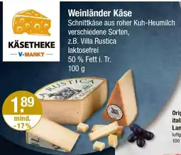 V Markt Weinländer Käse Schnittkäse Angebot