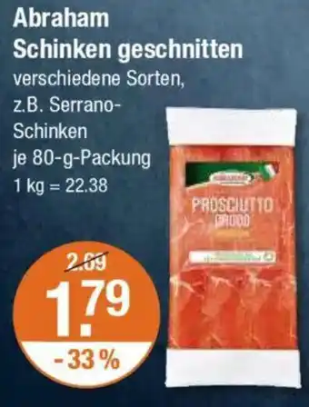 V Markt Abraham Schinken geschnitten Angebot