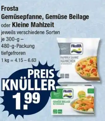 V Markt Frosta Gemüsepfanne, Gemüse Beilage oder Kleine Mahlzeit Angebot