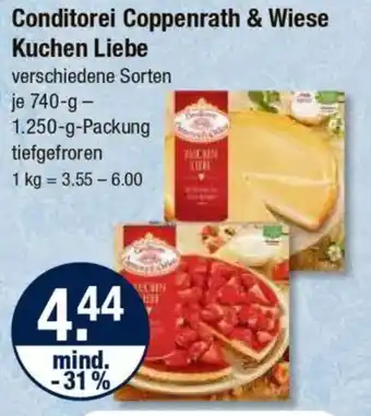 V Markt Conditorei Coppenrath & Wiese Kuchen Liebe Angebot