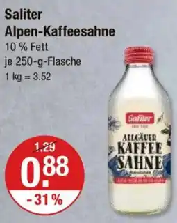 V Markt Saliter Alpen-Kaffeesahne Angebot