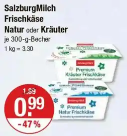 V Markt SalzburgMilch Frischkäse Natur oder Kräuter Angebot