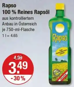 V Markt Rapso 100% Reines Rapsöl Angebot
