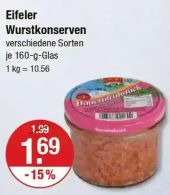 V Markt Eifeler Wurstkonserven Angebot