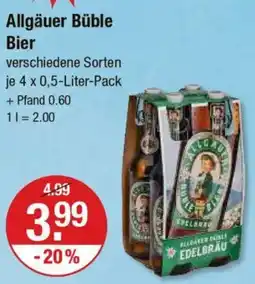 V Markt Allgäuer Büble Bier Angebot