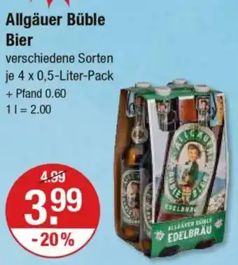 V Markt Allgäuer Büble Bier Angebot