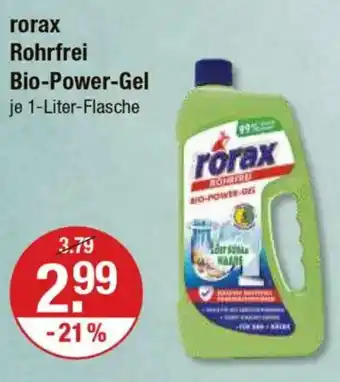 V Markt rorax Rohrfrei Bio-Power-Gel Angebot