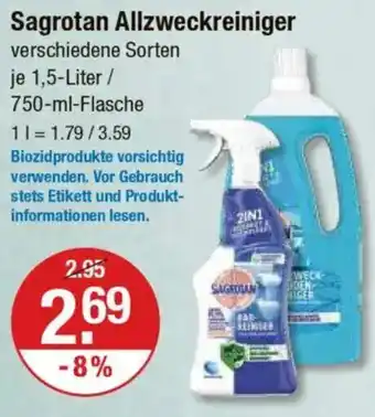 V Markt Sagrotan Allzweckreiniger Angebot