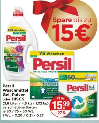 V Markt Persil Waschmittel Gel, Pulver oder DISCS Angebot
