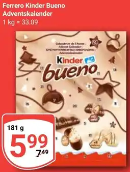 Globus Ferrero Kinder Bueno Adventskalender Angebot