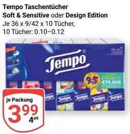 Globus Tempo Taschentücher Soft & Sensitive oder Design Edition Angebot