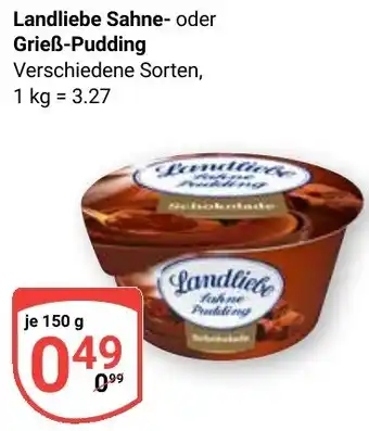 Globus Landliebe Sahne- oder Grieß-Pudding Angebot