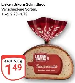 Globus Lieken Urkorn Schnittbrot Angebot