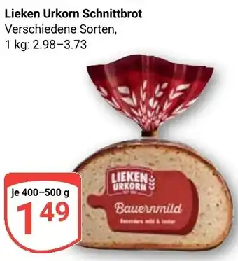 Globus Lieken Urkorn Schnittbrot Angebot