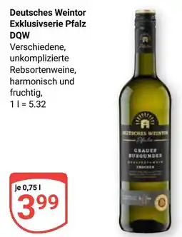 Globus Deutsches Weintor Exklusivserie Pfalz DQW Angebot