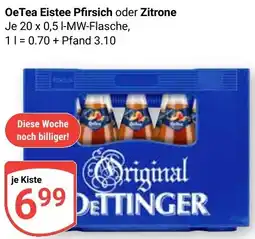 Globus OeTea Eistee Pfirsich oder Zitrone Angebot