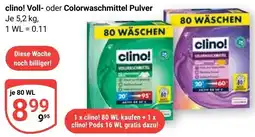 Globus clino! Voll- oder Colorwaschmittel Pulver Angebot