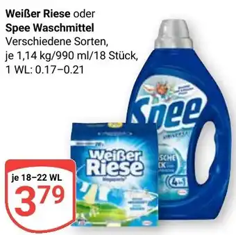 Globus Weißer Riese oder Spee Waschmittel Angebot