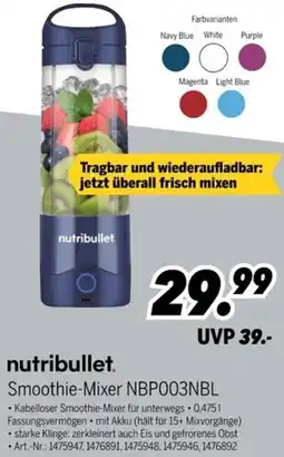 MEDIMAX nutribullet Smoothie-Mixer NBP003NBL Angebot