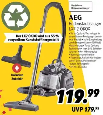 MEDIMAX AEG Bodenstaubsauger LX7-2-ÖKOX Angebot