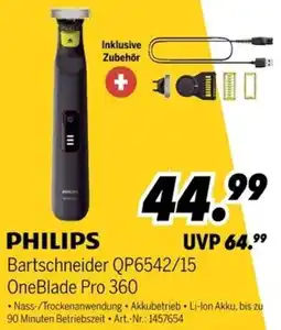 MEDIMAX PHILIPS Bartschneider QP6542/15 OneBlade Pro 360 Angebot
