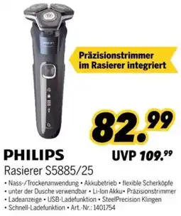 MEDIMAX PHILIPS Rasierer S5885/25 Angebot