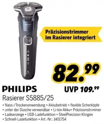 MEDIMAX PHILIPS Rasierer S5885/25 Angebot