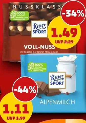 PENNY RITTER SPORT Nuss-/Kakaoklasse oder Bunte Vielfalt Angebot