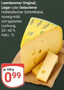 Globus Leerdammer Original, Léger oder Delacrème Angebot