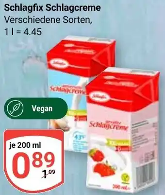 Globus Schlagfix Schlagcreme Angebot