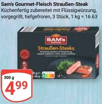 Globus Sam's Gourmet-Fleisch Straußen-Steak Angebot
