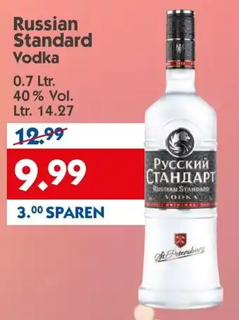 Hol'ab Getränkemarkt Russian Standard Vodka 0,7L Angebot