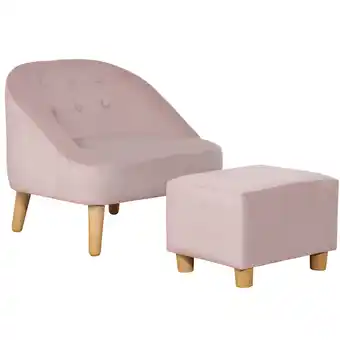 Netto Marken-Discount HOMCOM Kindersofa-Set Eukalyptusholz, Schaumstoff, Holländischer Samt, PP Angebot