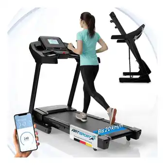 Netto Marken-Discount ArtSport Laufband Speedrunner 7000, 20 km/h elektrisch, klappbar mit App & MP3 – Schwarz Angebot