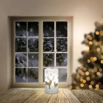 NKD LED-Echtwachskerze mit Hirsch-Motiv Angebot