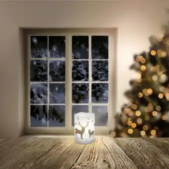 NKD LED-Echtwachskerze mit Hirsch-Motiv Angebot