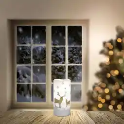 NKD LED-Echtwachskerze mit Hirsch-Motiv Angebot