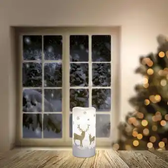 NKD LED-Echtwachskerze mit Hirsch-Motiv Angebot