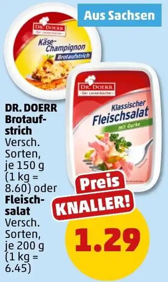 PENNY DR. DOERR Brotaufstrich oder Fleischsalat Angebot