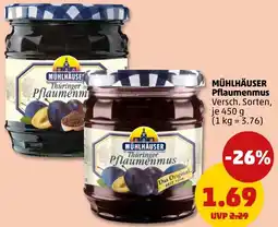 PENNY MÜHLHÄUSER Pflaumenmus Angebot