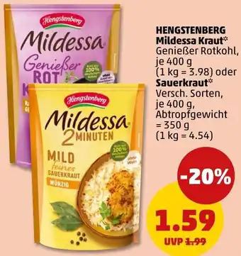 PENNY HENGSTENBERG Mildessa Kraut oder Sauerkraut Angebot
