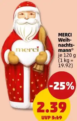 PENNY MERCI Weihnachtsmann Angebot
